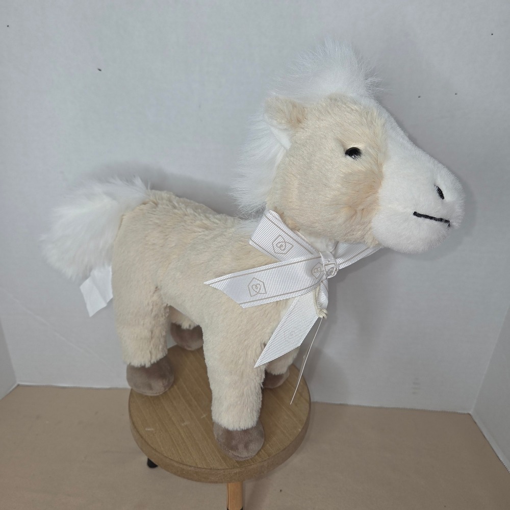 New Snug Plush My‎ Best Friend Horse Cream White Ribbon Bow Tag Kids Toy